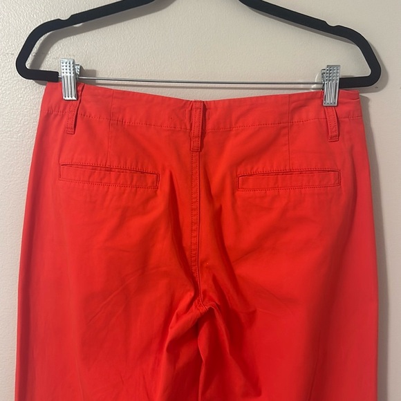 J. Crew Womens Red Chino Wide Legged Pants Sz 26 Preppy Academia Coastal Chic - Picture 3 of 6